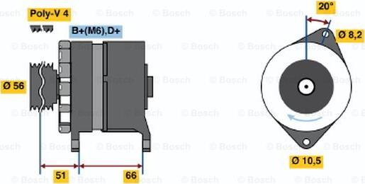 BOSCH 0 120 488 215 - Генератор avtolavka.club