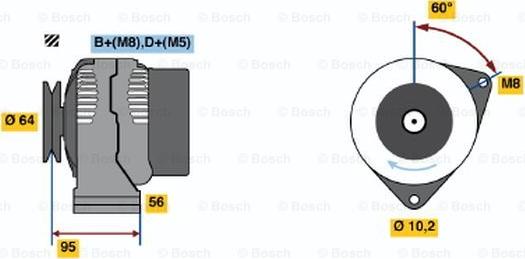 BOSCH 0 120 335 007 - Генератор avtolavka.club