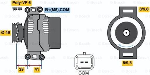 BOSCH 0 121 615 010 - Генератор avtolavka.club