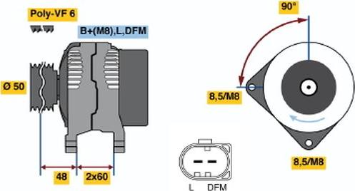 BOSCH 0 121 715 042 - Генератор avtolavka.club