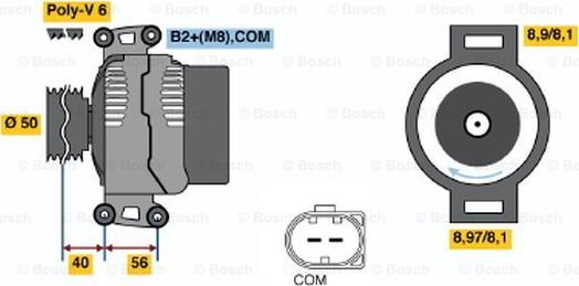 BOSCH 0 121 715 006 - Генератор avtolavka.club