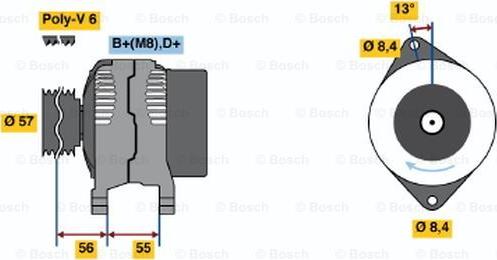 BOSCH 0 123 500 004 - Генератор avtolavka.club