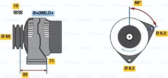 BOSCH 0 123 500 005 - Генератор avtolavka.club