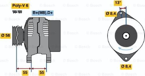 BOSCH 0 123 500 006 - Генератор avtolavka.club