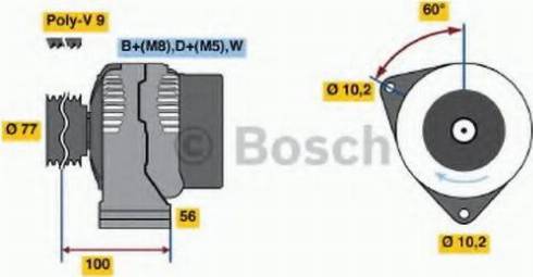 BOSCH 0 123 515 500 - Генератор avtolavka.club