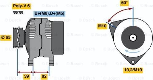 BOSCH 0 123 510 092 - Генератор avtolavka.club