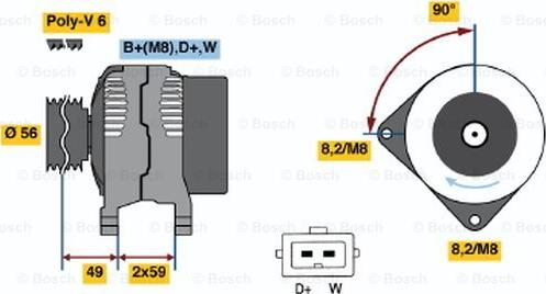 BOSCH 0 123 510 065 - Генератор avtolavka.club