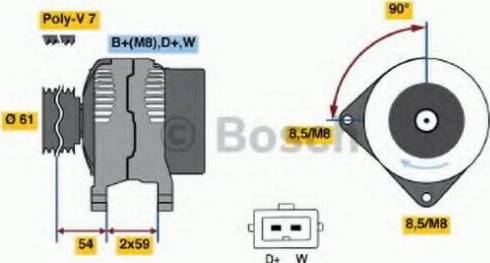 BOSCH 0 123 510 007 - Генератор avtolavka.club