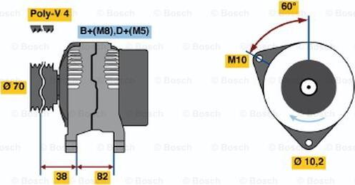 BOSCH 0 123 510 015 - Генератор avtolavka.club