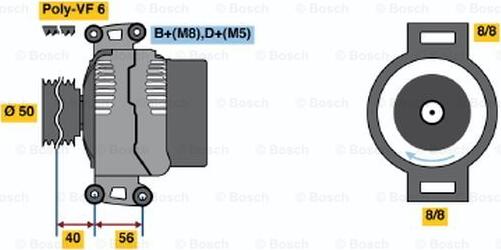 BOSCH 0 123 510 082 - Генератор avtolavka.club