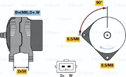 BOSCH 0 123 510 034 - Генератор avtolavka.club