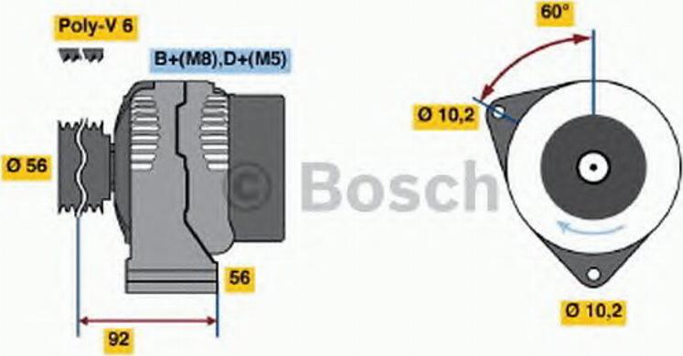 BOSCH 0 123 510 074 - Генератор avtolavka.club