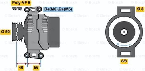 BOSCH 0 123 510 107 - Генератор avtolavka.club