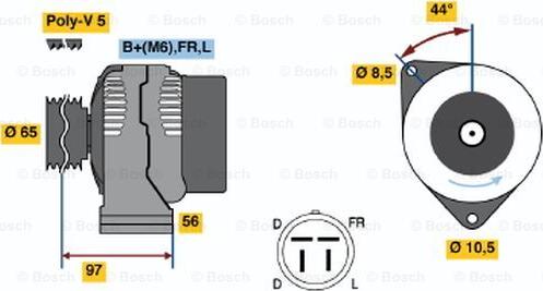 BOSCH 0 123 115 014 - Генератор avtolavka.club