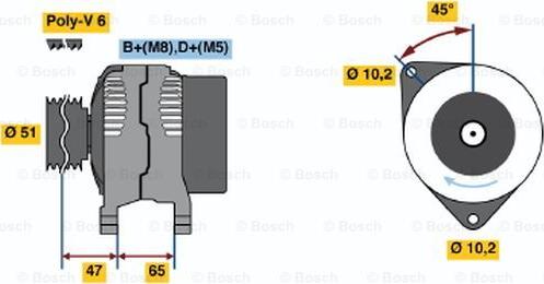 BOSCH 0 986 040 300 - Генератор avtolavka.club