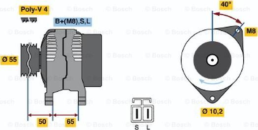 BOSCH 0 123 315 018 - Генератор avtolavka.club