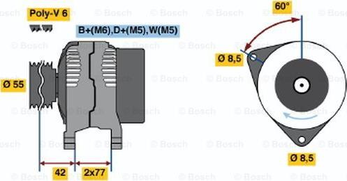 BOSCH 0 123 310 053 - Генератор avtolavka.club