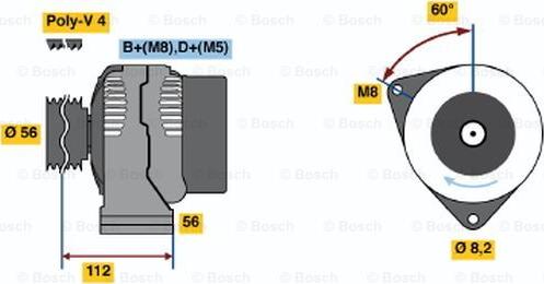 BOSCH 0 986 038 940 - Генератор avtolavka.club