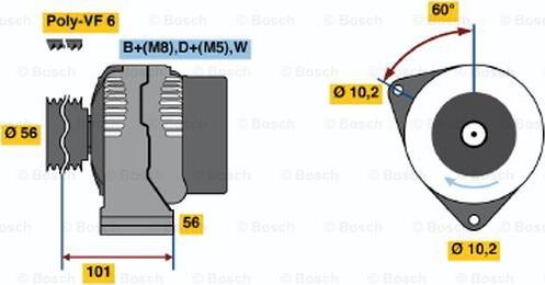 BOSCH 0 123 320 041 - Генератор avtolavka.club