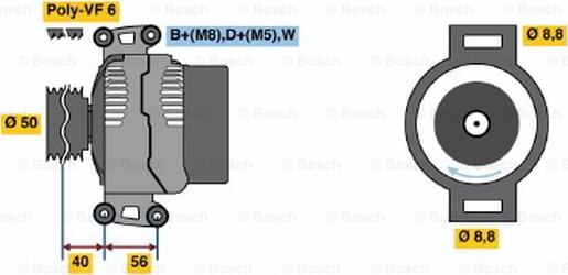 BOSCH 0 123 320 051 - Генератор avtolavka.club