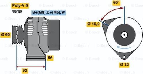 BOSCH 0 123 320 011 - Генератор avtolavka.club