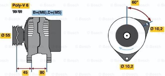 BOSCH 0 123 212 001 - Генератор avtolavka.club