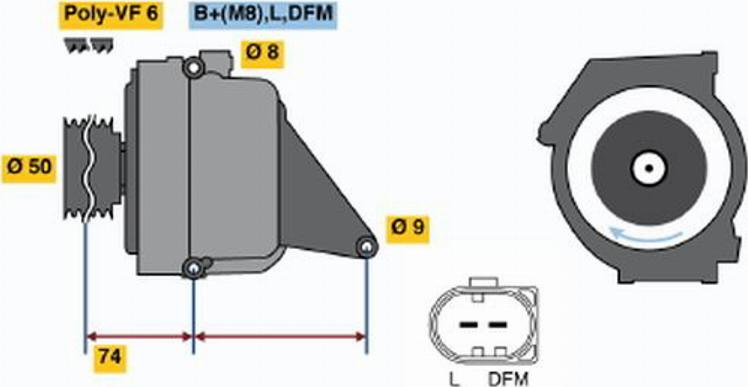 BOSCH 0 122 0AA 0B0 - Генератор avtolavka.club