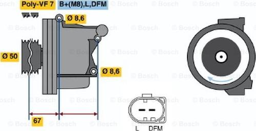 BOSCH 0 122 0AA 1P0 - Генератор avtolavka.club