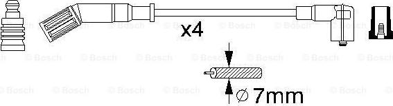 BOSCH 0 356 912 841 - Комплект проводів запалювання avtolavka.club