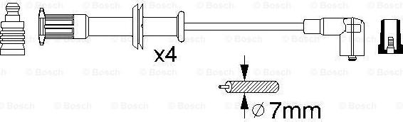 BOSCH 0 356 912 829 - Комплект проводів запалювання avtolavka.club