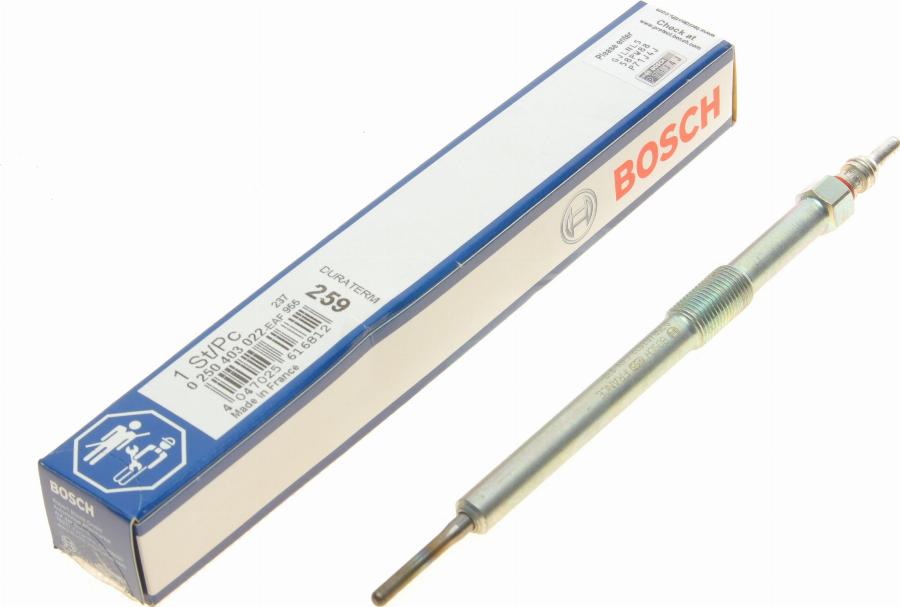 BOSCH 0 250 403 022 - Свічка розжарювання avtolavka.club