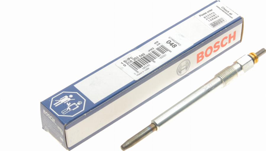 BOSCH 0 250 202 040 - Свічка розжарювання avtolavka.club