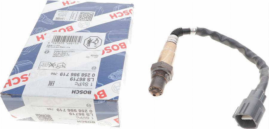 BOSCH 0 258 986 719 - Лямбда-зонд, датчик кисню avtolavka.club