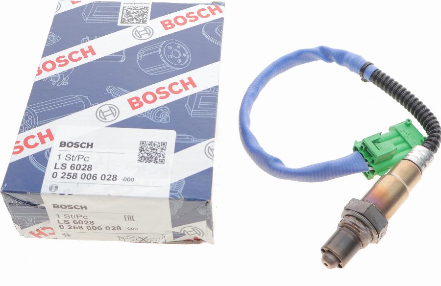 BOSCH 0 258 006 028 - Лямбда-зонд, датчик кисню avtolavka.club