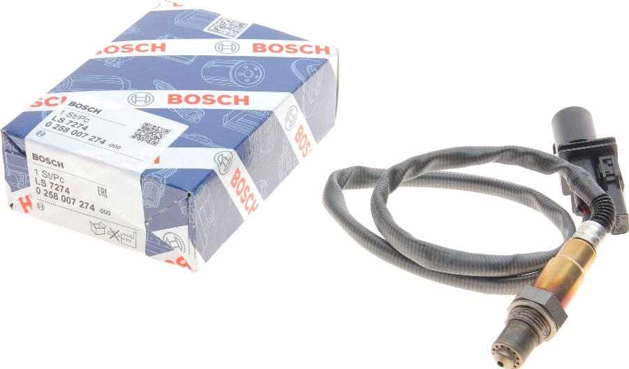 BOSCH 0 258 007 274 - Лямбда-зонд, датчик кисню avtolavka.club