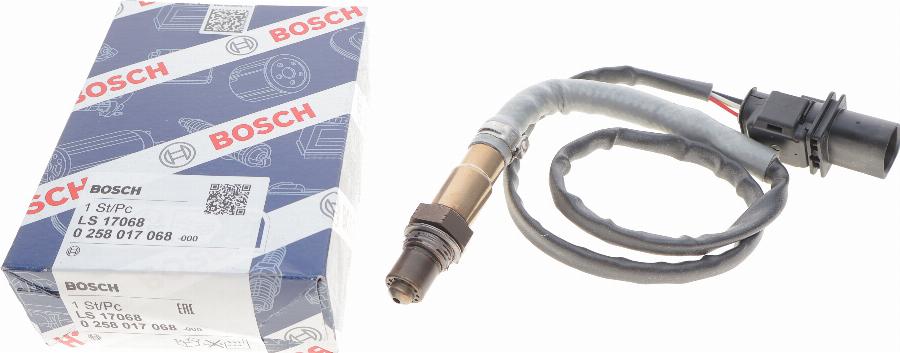 BOSCH 0 258 017 068 - Лямбда-зонд, датчик кисню avtolavka.club