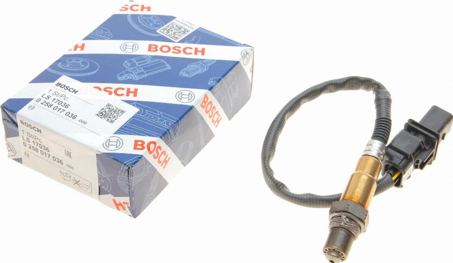 BOSCH 0 258 017 036 - Лямбда-зонд, датчик кисню avtolavka.club