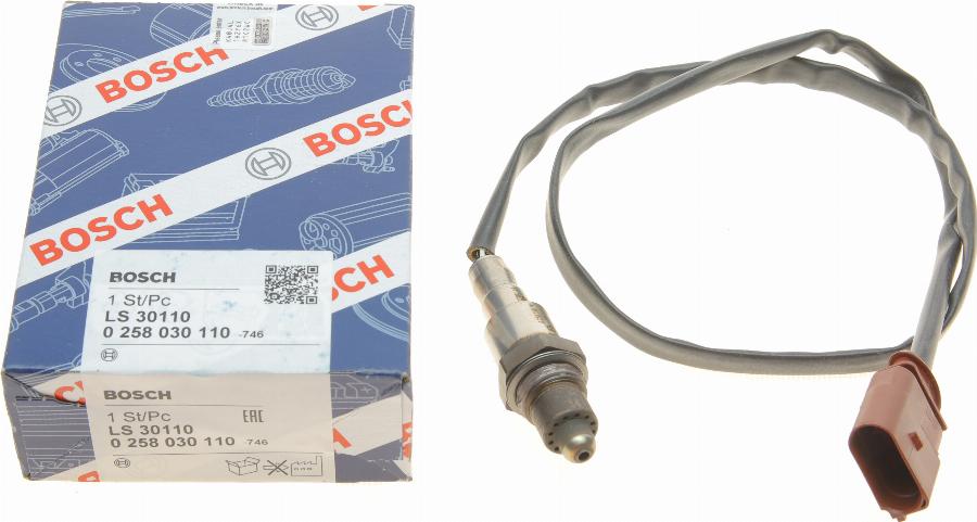 BOSCH 0 258 030 110 - Лямбда-зонд, датчик кисню avtolavka.club