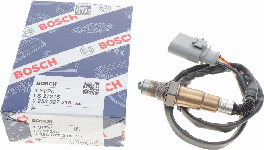 BOSCH 0 258 027 215 - Лямбда-зонд, датчик кисню avtolavka.club