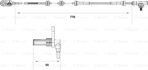 BOSCH 0 265 007 633 - Датчик ABS, частота обертання колеса avtolavka.club