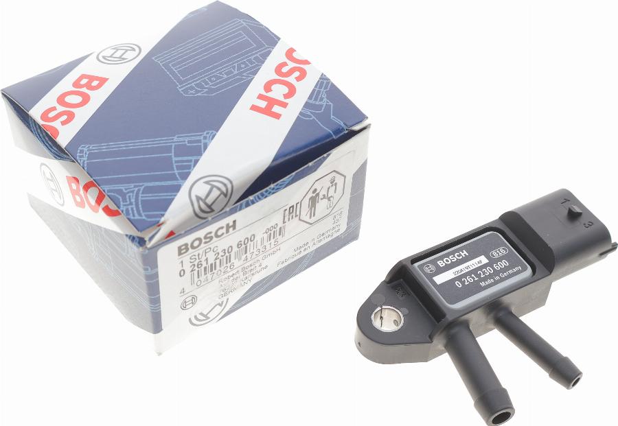 BOSCH 0 261 230 600 - Датчик, тиск вихлопних газів avtolavka.club