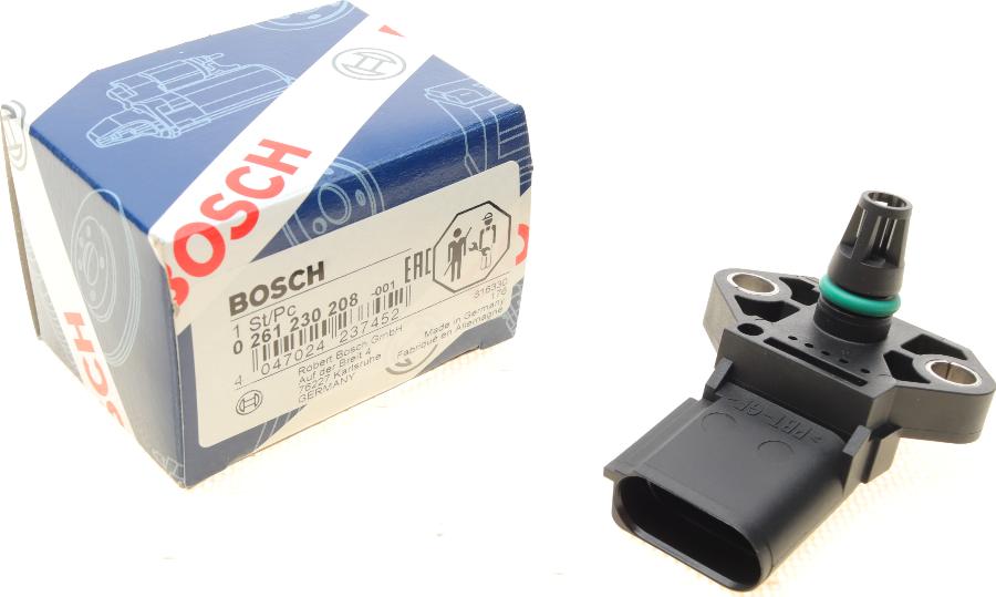 BOSCH 0 261 230 208 - Датчик, тиск наддуву avtolavka.club