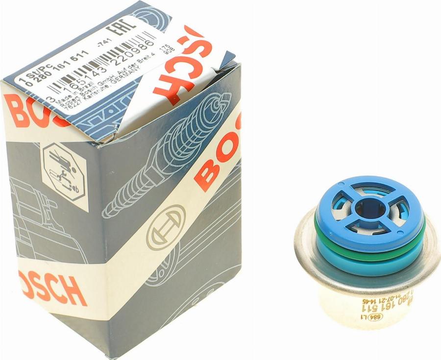 BOSCH 0 280 161 511 - Регулятор тиску подачі палива avtolavka.club