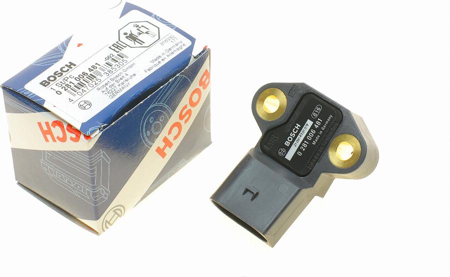 BOSCH 0 281 006 481 - Датчик, тиск наддуву avtolavka.club