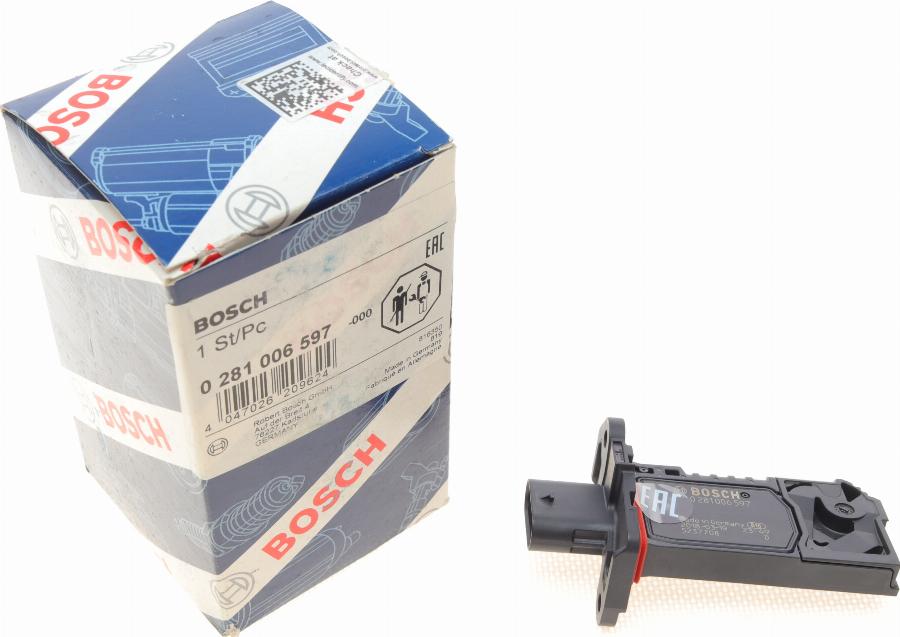 BOSCH 0 281 006 597 - Датчик потоку, маси повітря avtolavka.club