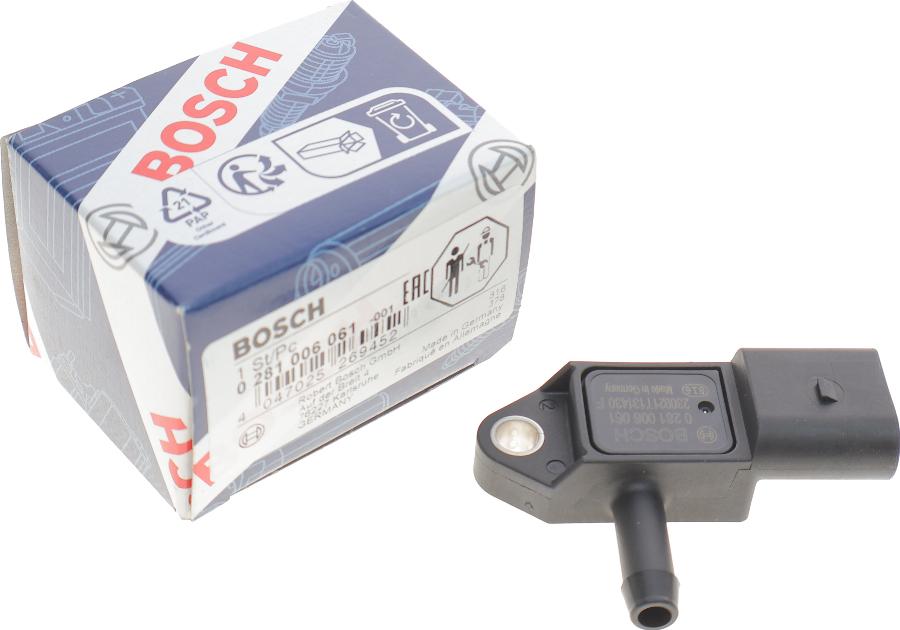 BOSCH 0 281 006 061 - Датчик, тиск вихлопних газів avtolavka.club