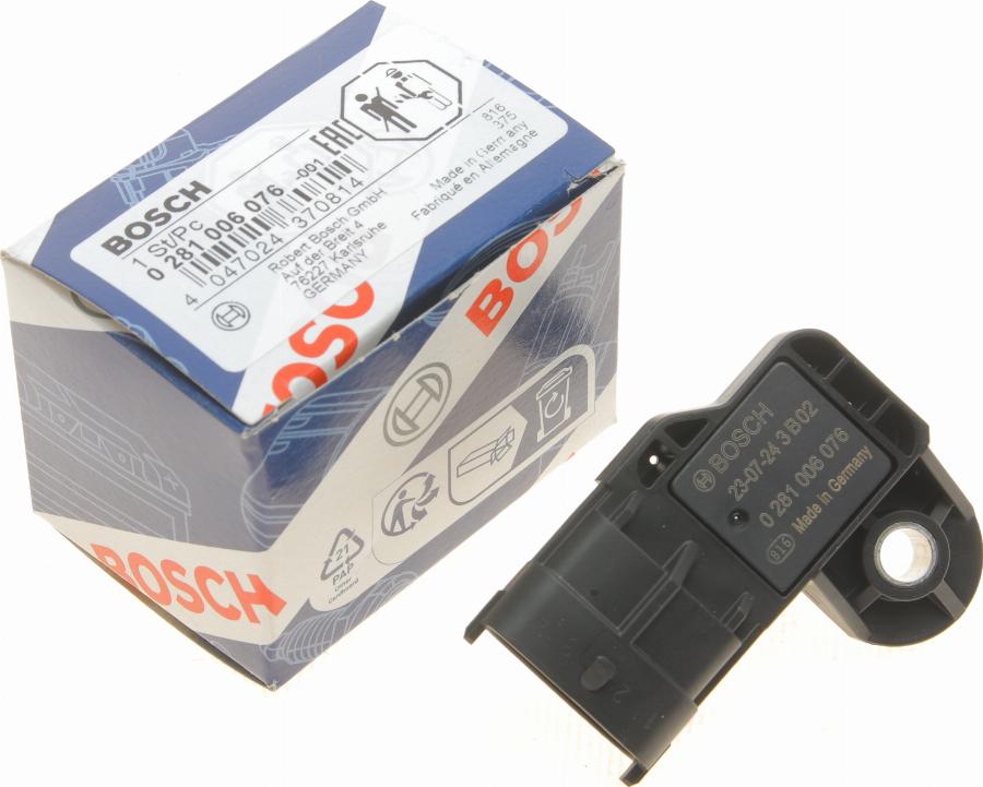 BOSCH 0 281 006 076 - Датчик, тиск наддуву avtolavka.club