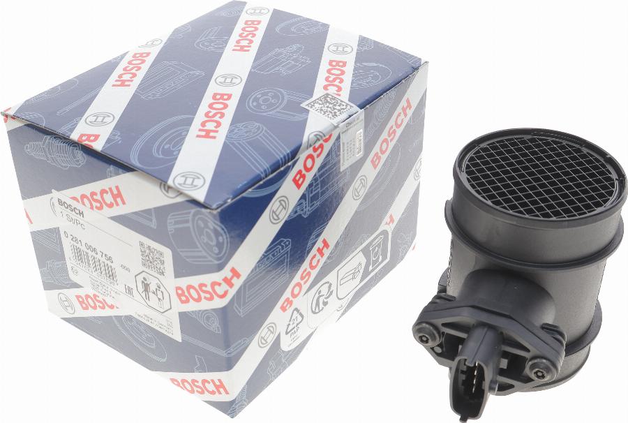 BOSCH 0 281 006 756 - Датчик потоку, маси повітря avtolavka.club