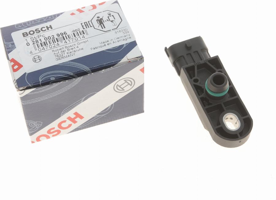 BOSCH 0 281 002 996 - Датчик, тиск наддуву avtolavka.club