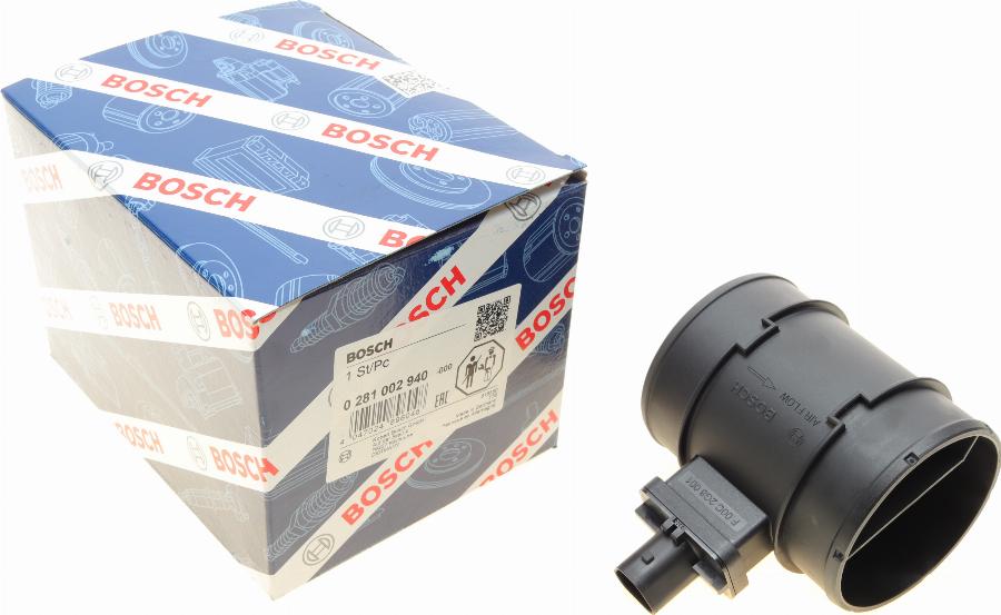 BOSCH 0 281 002 940 - Датчик потоку, маси повітря avtolavka.club